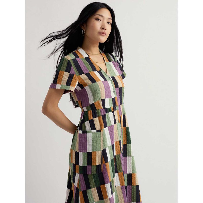 Seasalt Cornwall Fowen Shirt Dress Field Colour Dried Basil image number 2